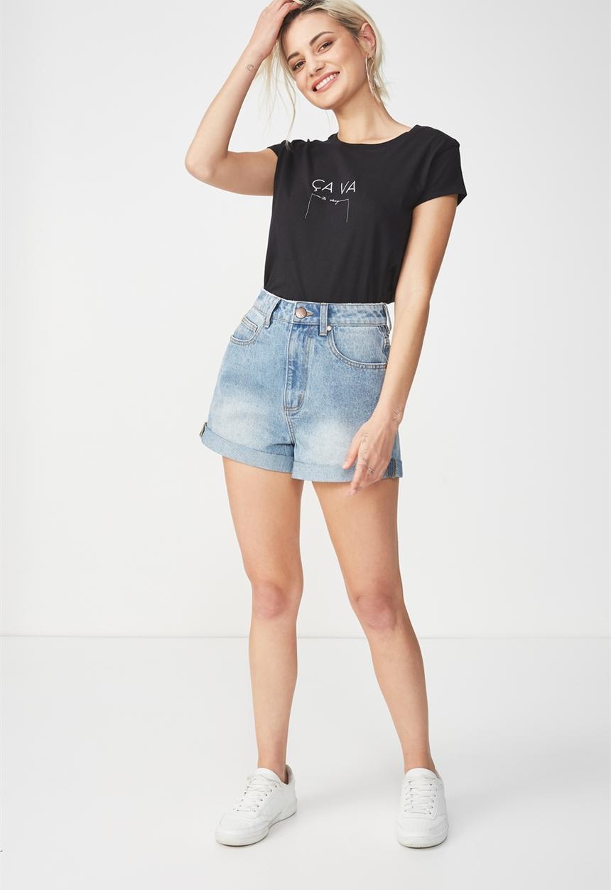 Cotton On - Tbar friends graphic tee - black