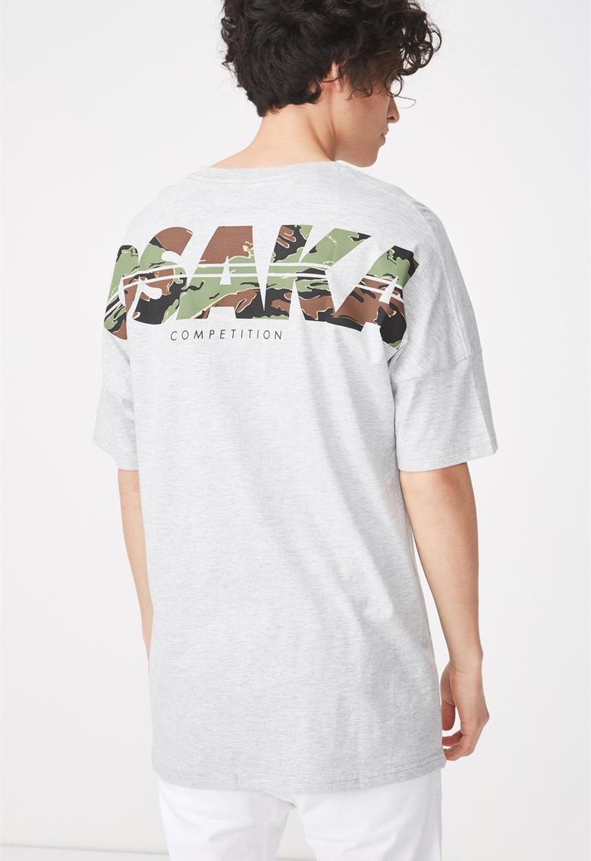 Cotton On - Drop shoulder longline tee - grey 