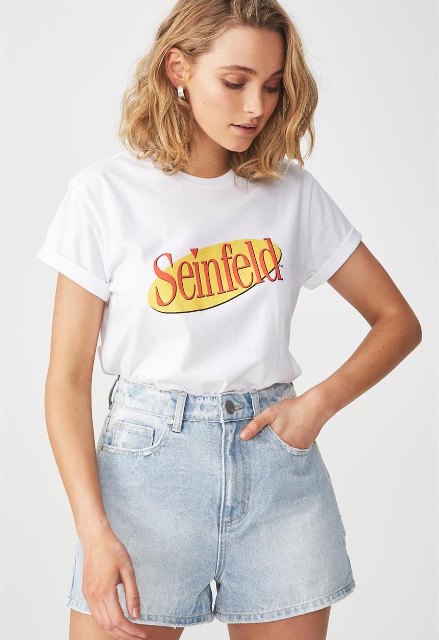 Cotton On - Tbar fox graphic logo tee - white