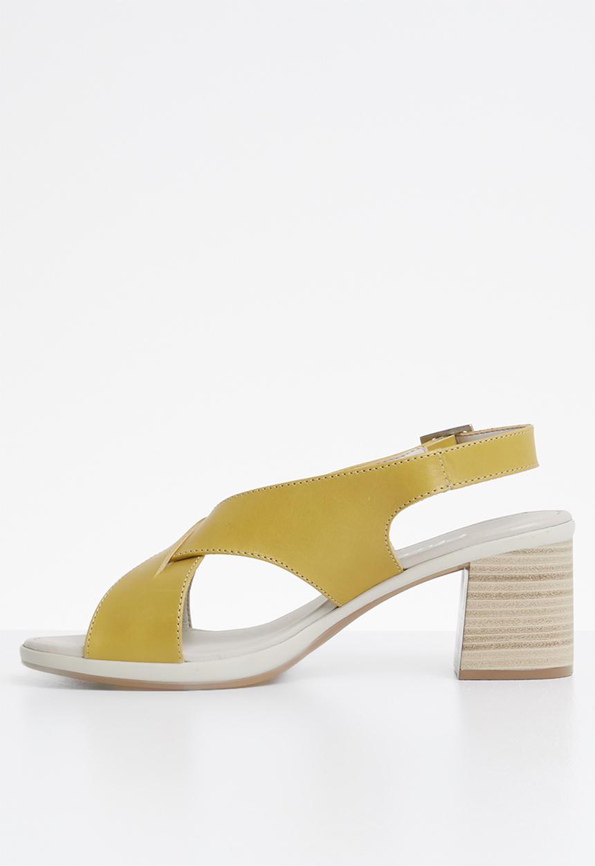 Phelan - Slingback leather heel - yellow