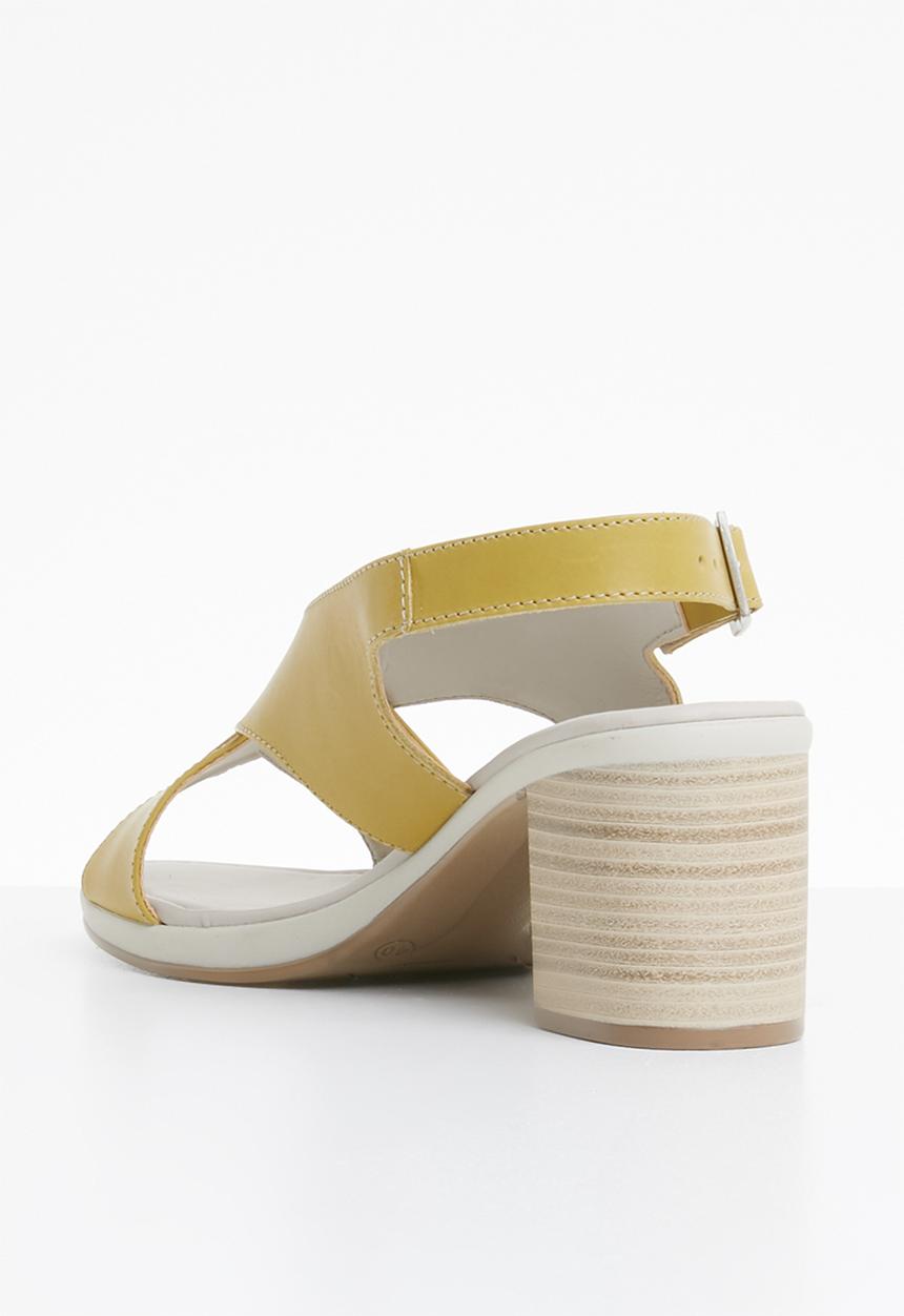 Phelan - Slingback leather heel - yellow
