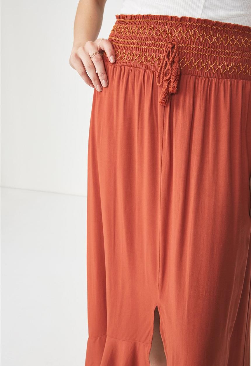 Cotton On - Woven hayley high low midi skirt - orange 