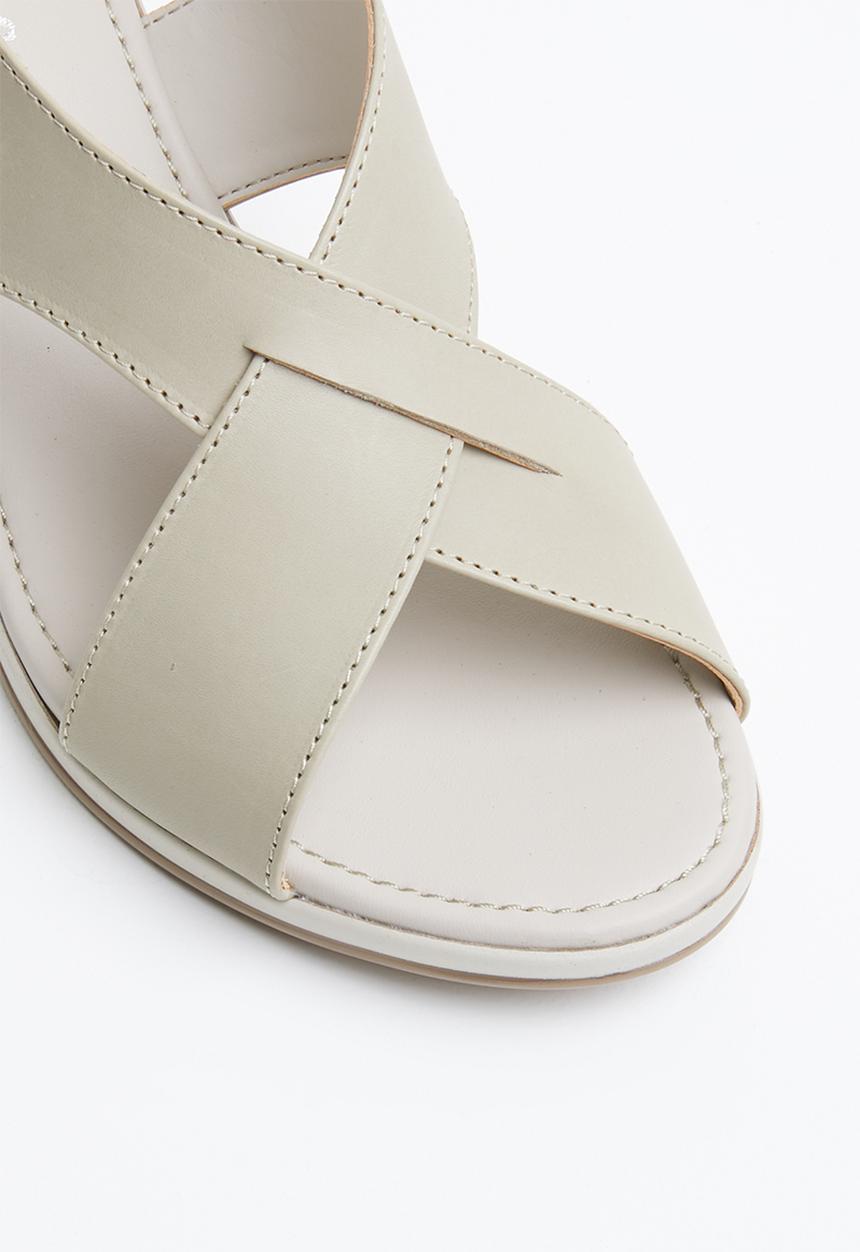 Phelan - Slingback leather heels - neutral