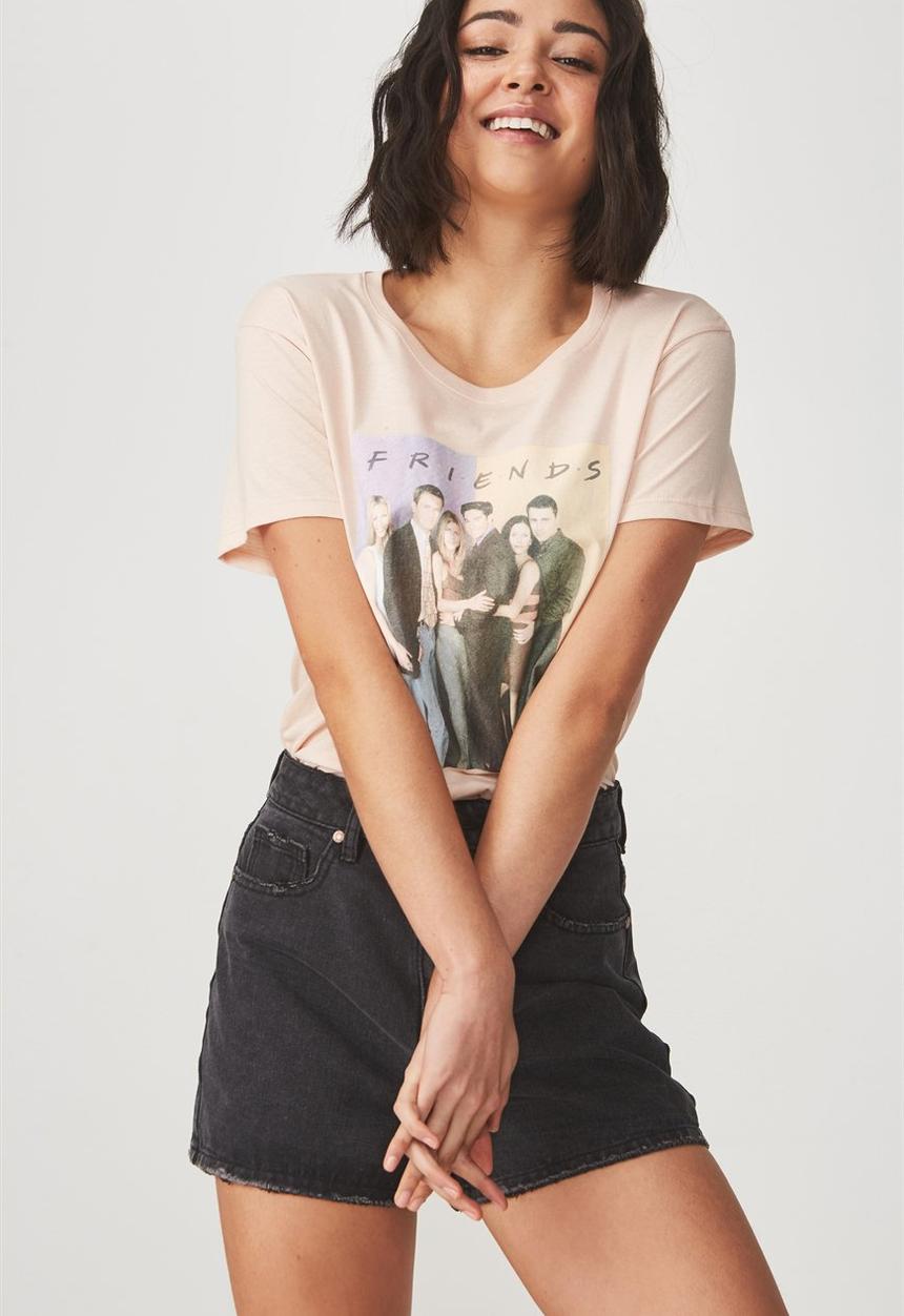Cotton On - Tbar fox graph - peach 