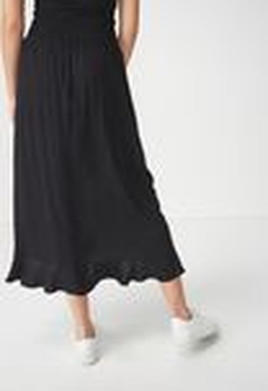 Cotton On - Woven hayley high low midi skirt - black