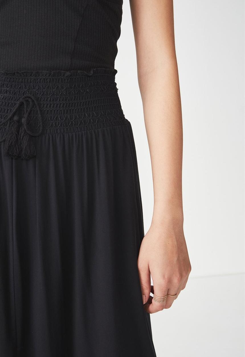 Cotton On - Woven hayley high low midi skirt - black
