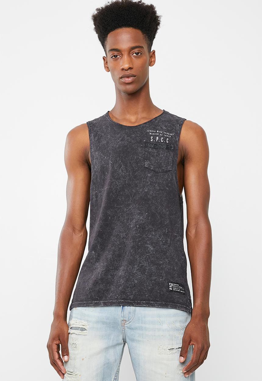 S.P.C.C - Step hem vest - black
