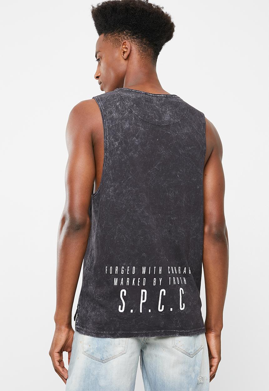 S.P.C.C - Step hem vest - black