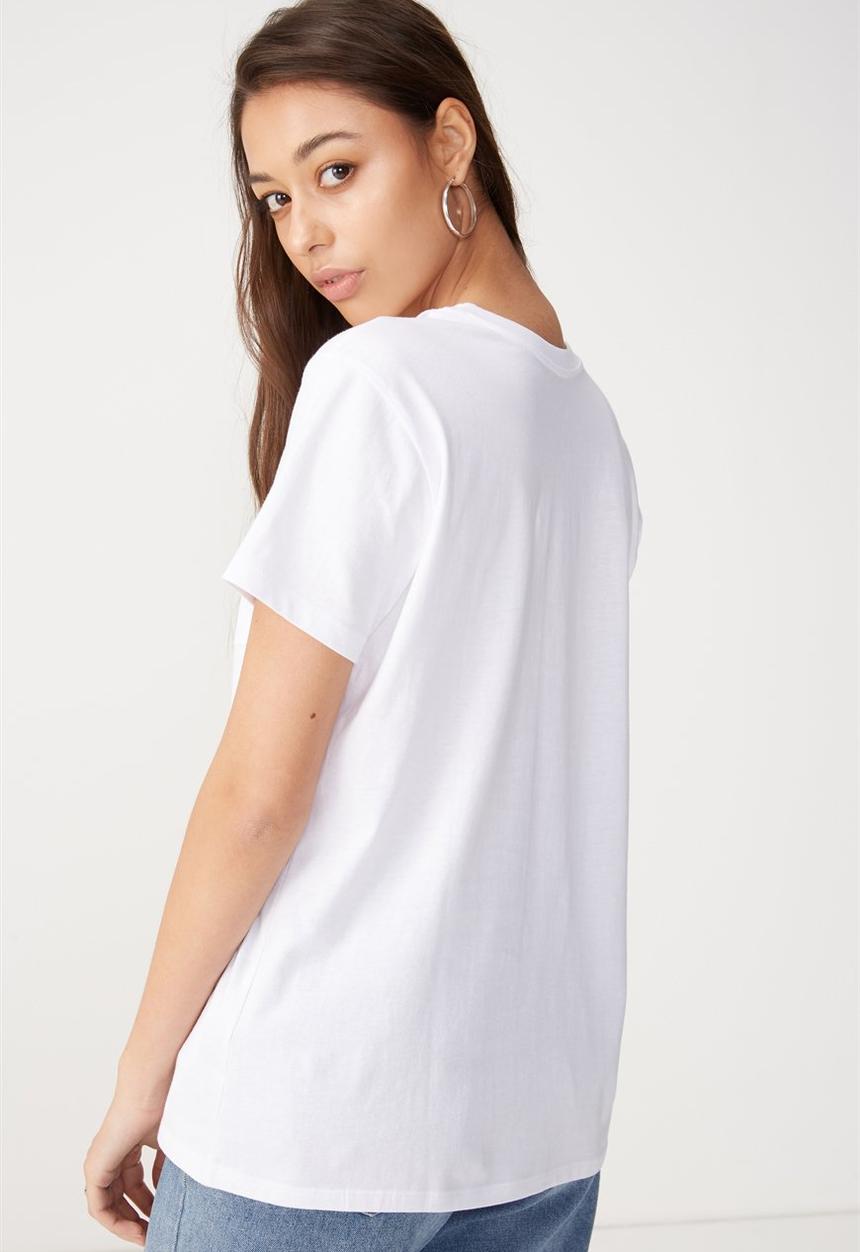 Cotton On - Tbar fox graphic T-shirt - white