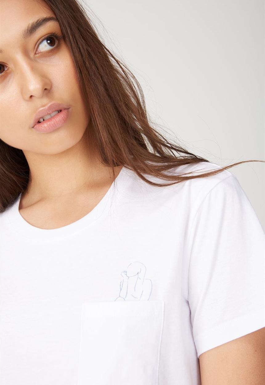 Cotton On - Tbar fox graphic T-shirt - white