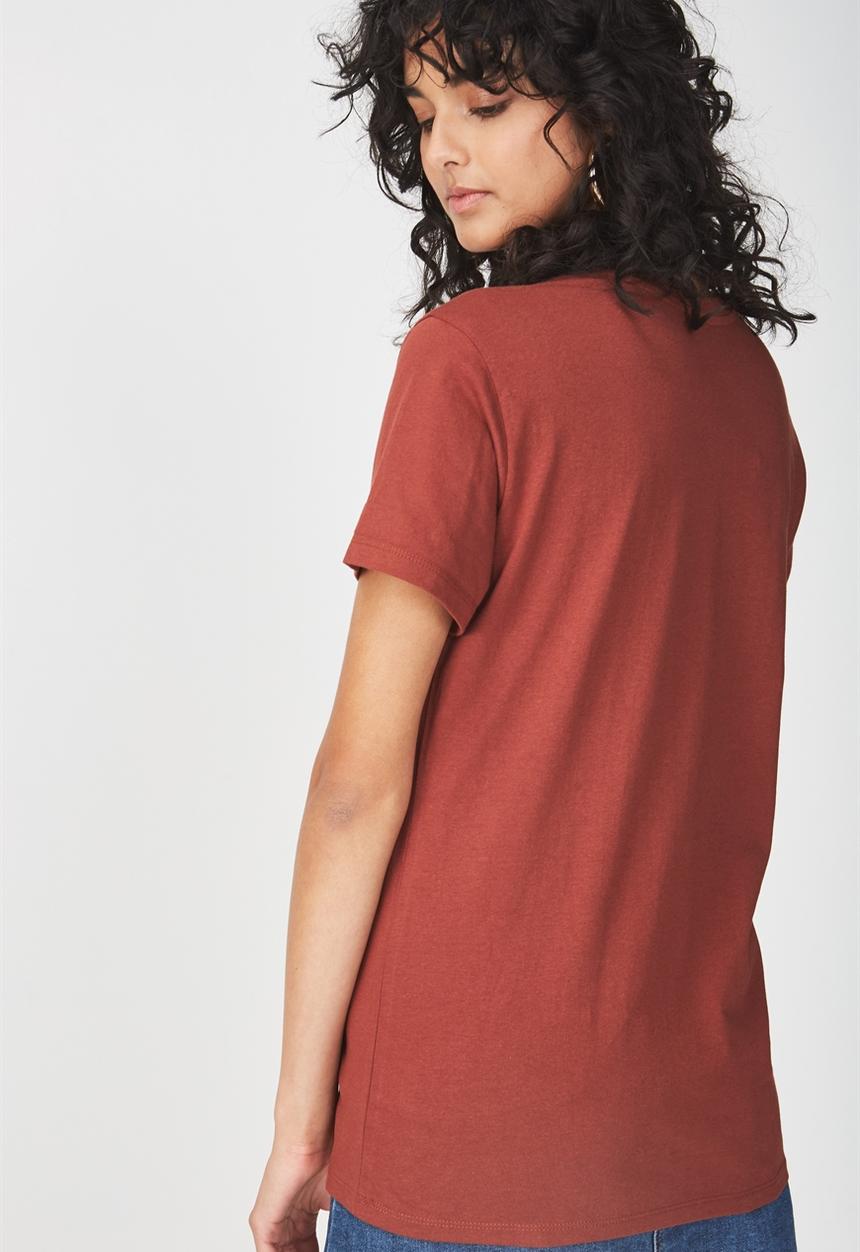 Cotton On - Tbar fox graphic tee - maroon