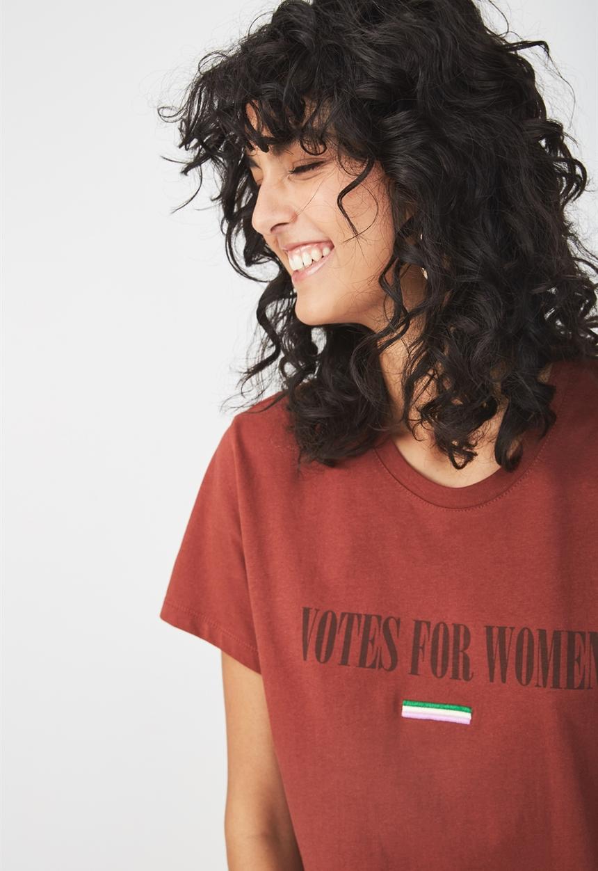 Cotton On - Tbar fox graphic tee - maroon