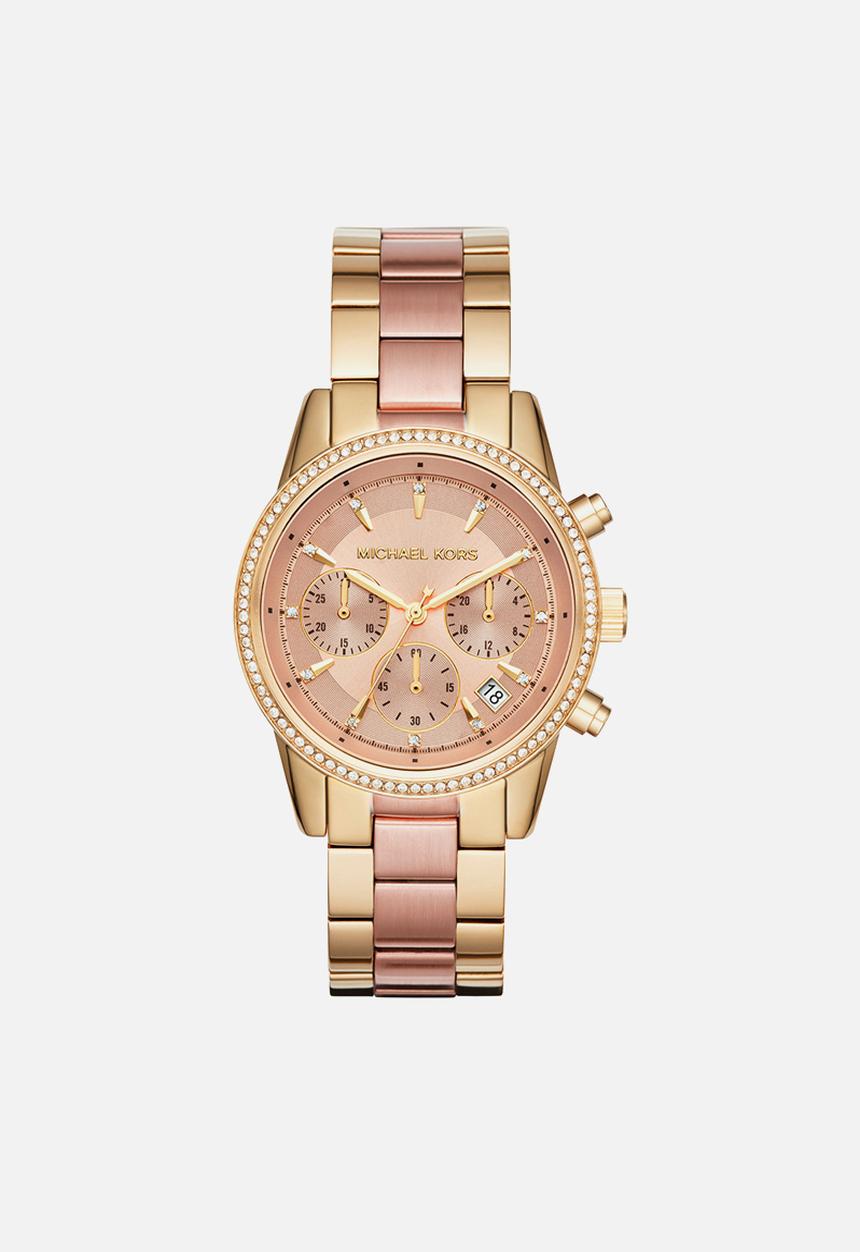 Michael Kors - Ritz dial ladies chronograph watch - rose gold 