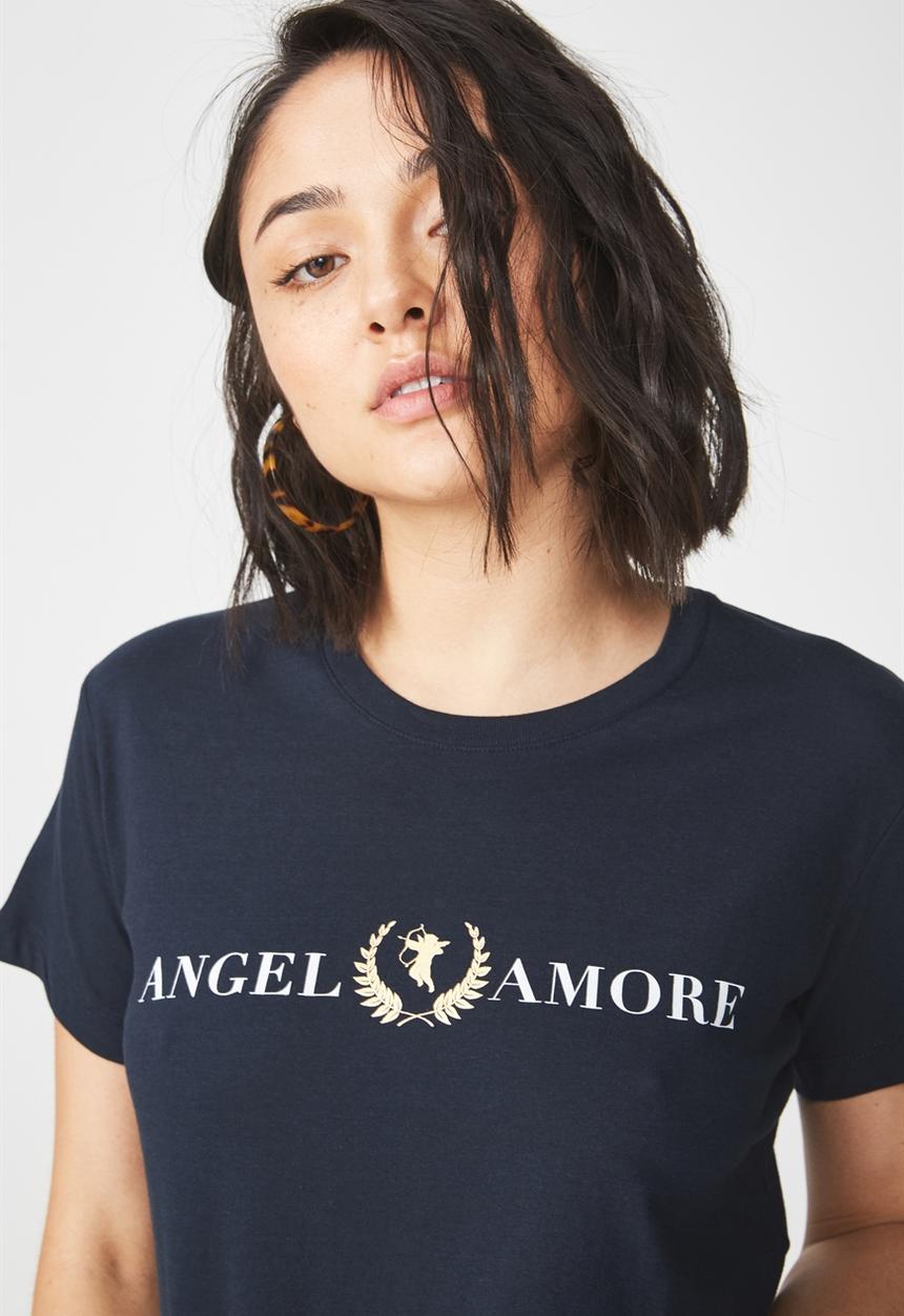 Cotton On - Tbar fox graphic tee - navy 