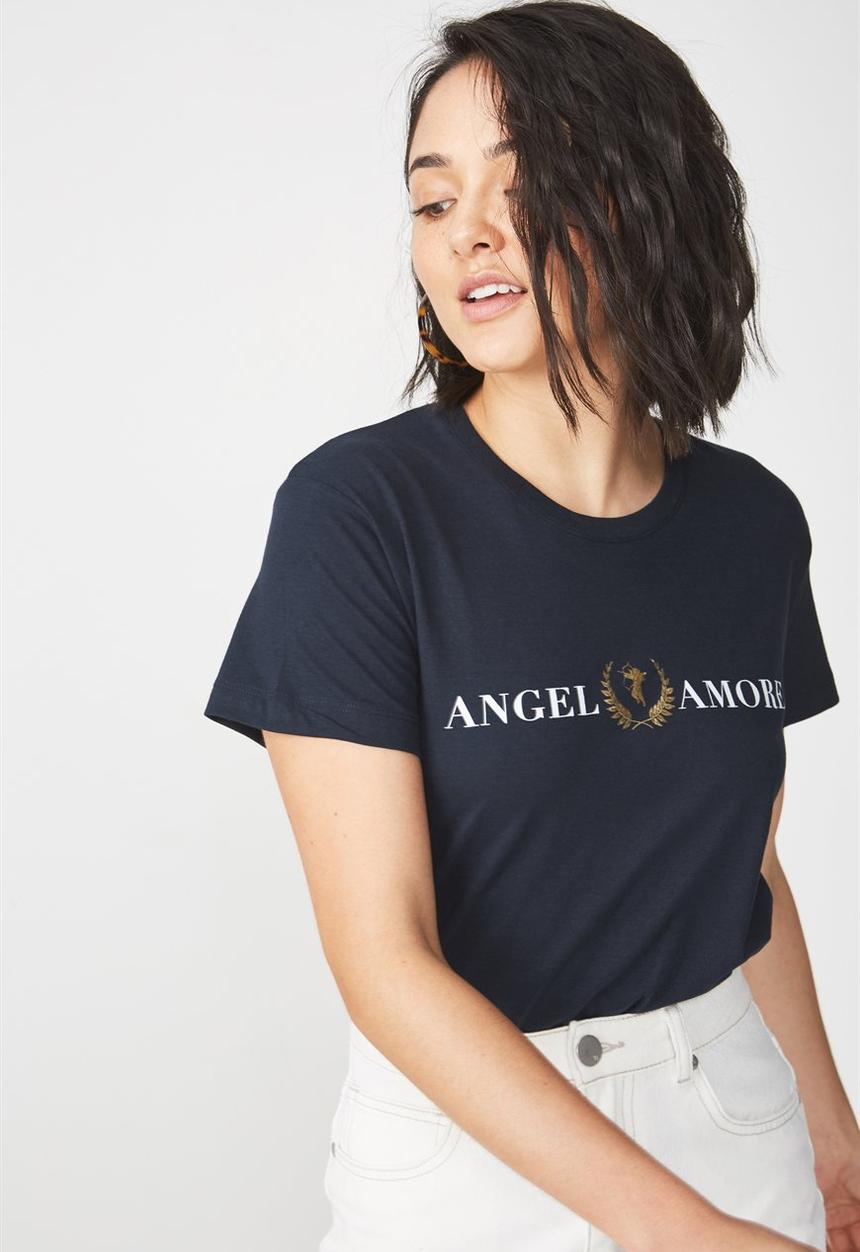 Cotton On - Tbar fox graphic tee - navy 