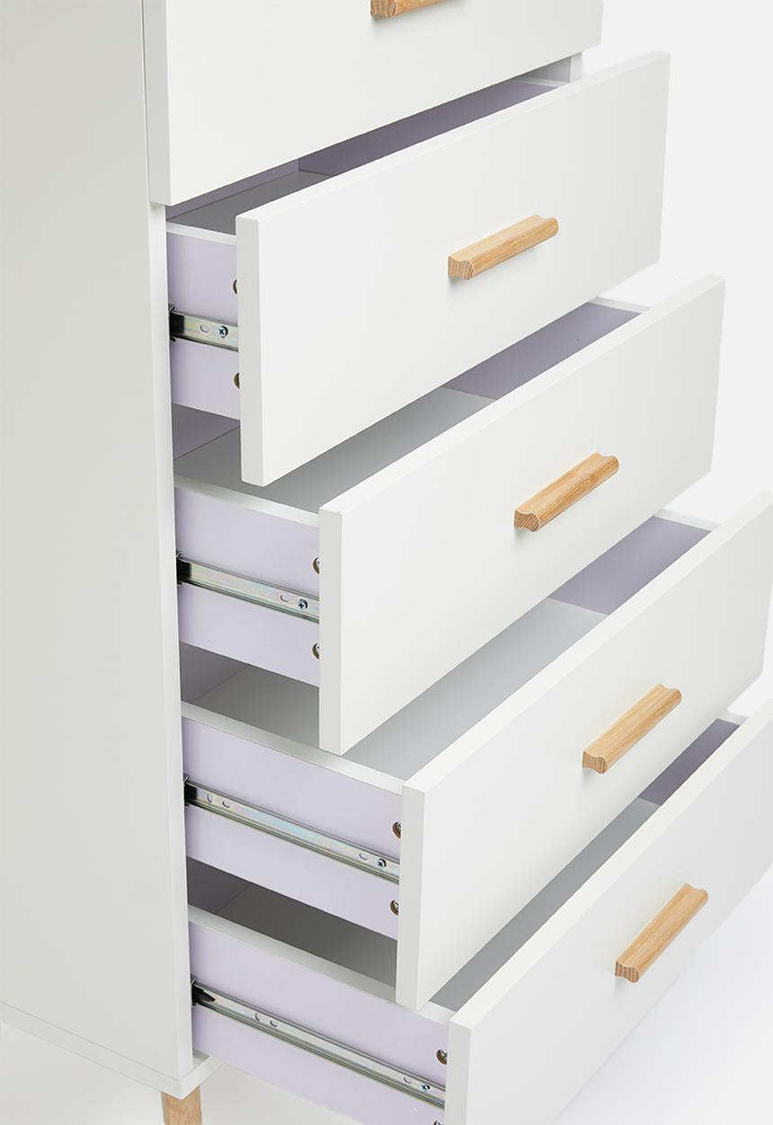 Sixth Floor - Alva 5 drawer storage - white
