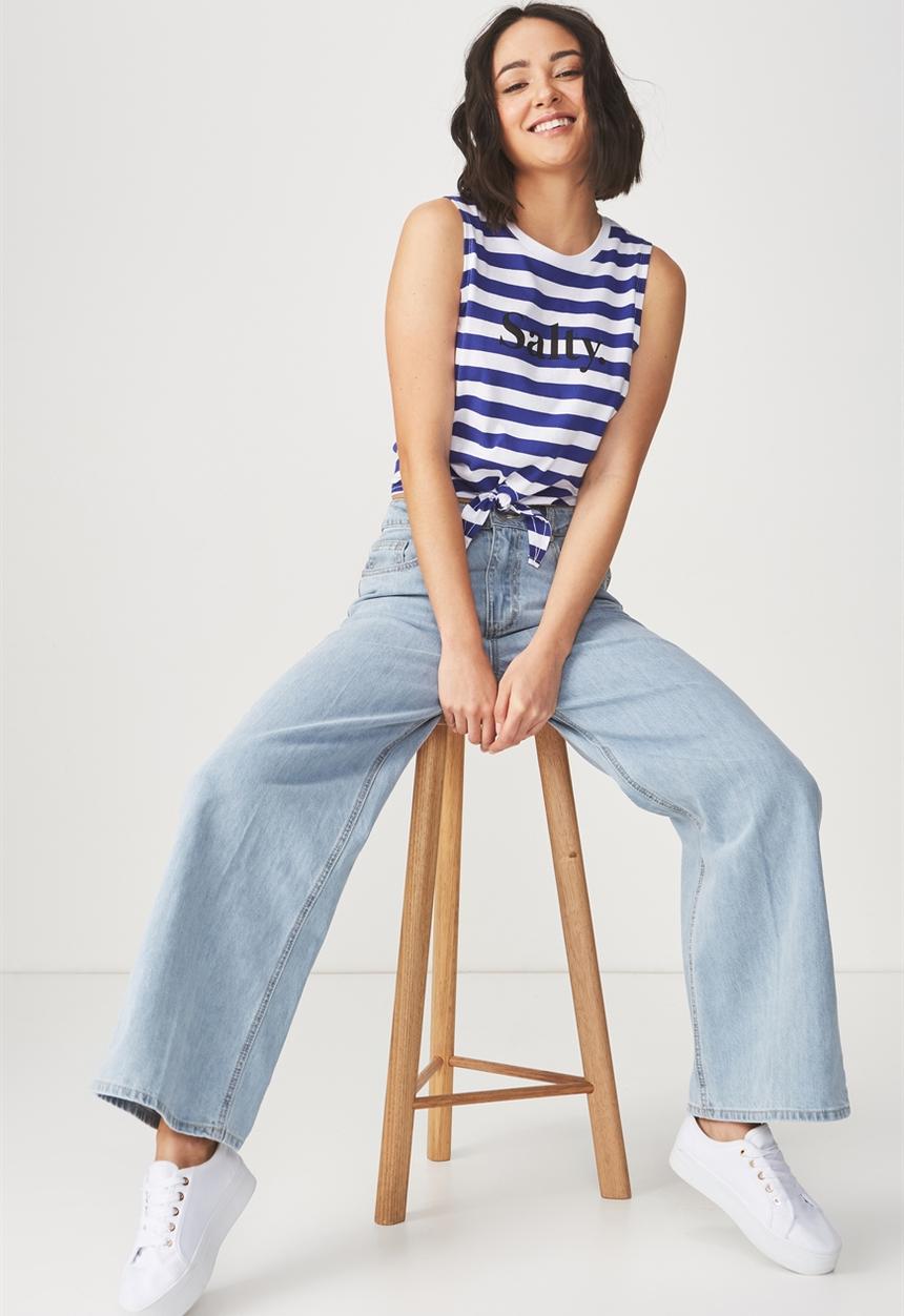 Cotton On - Tbar maeve  tank - blue
