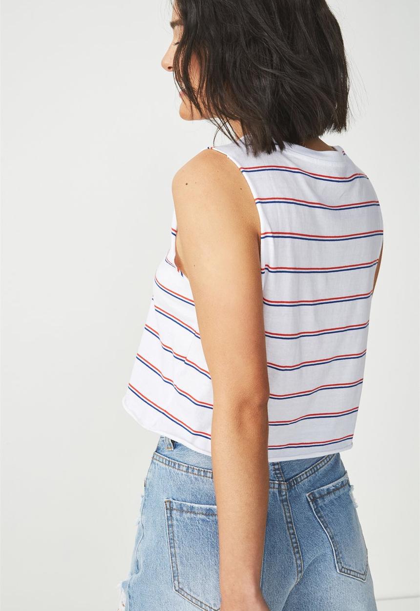Cotton On - Tbar lola graphic tank - white 