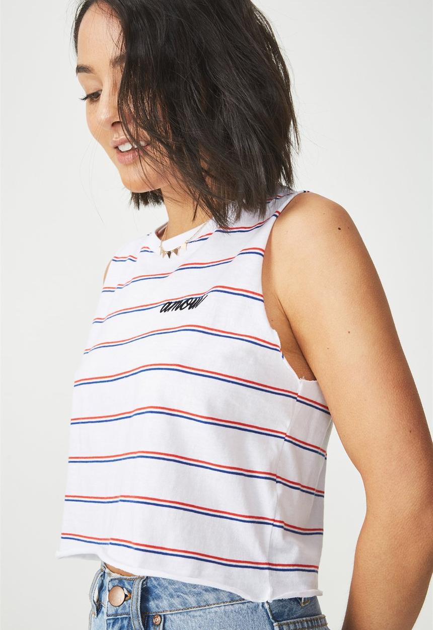 Cotton On - Tbar lola graphic tank - white 