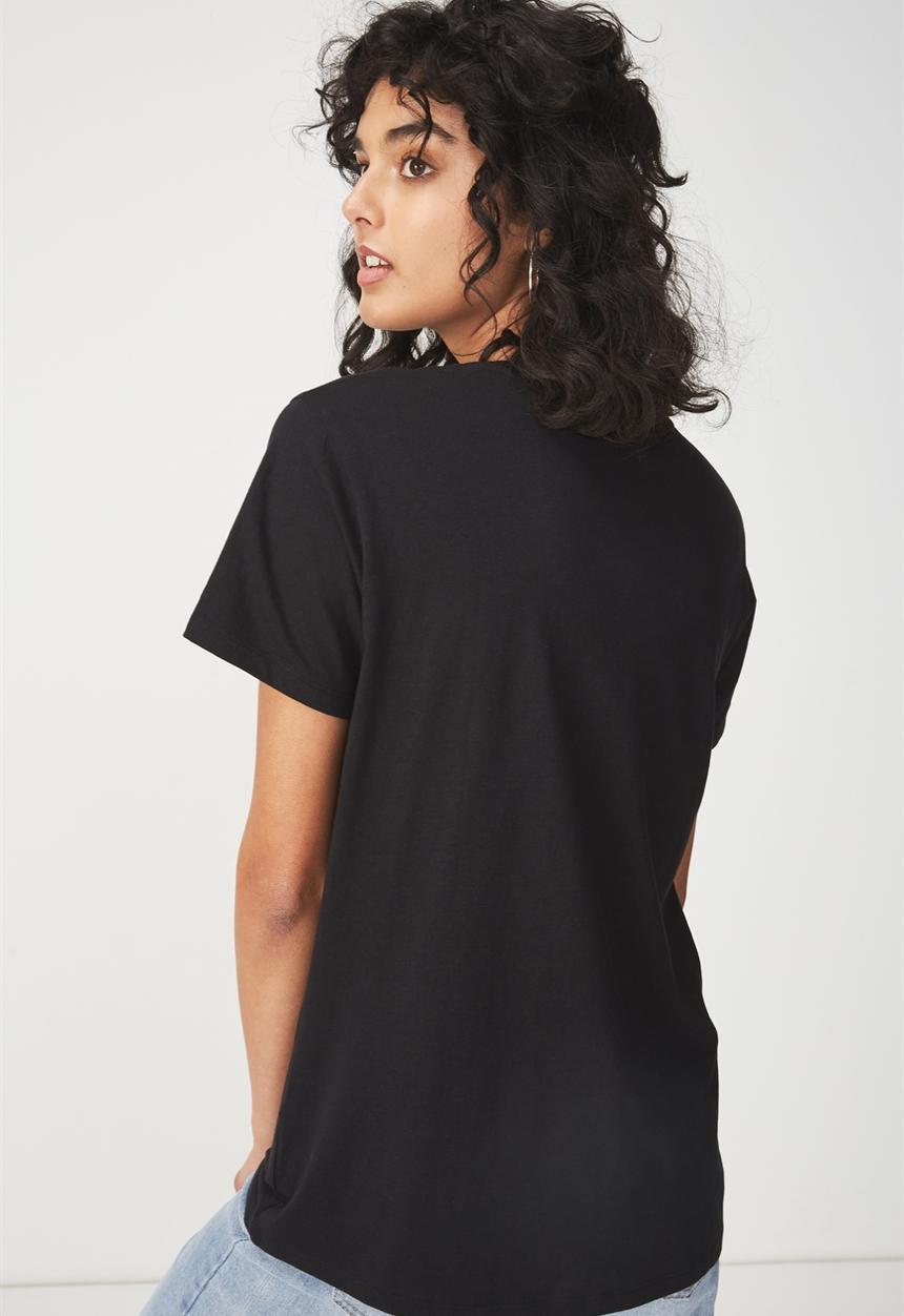 Cotton On - Tbar fox graphic tee - black