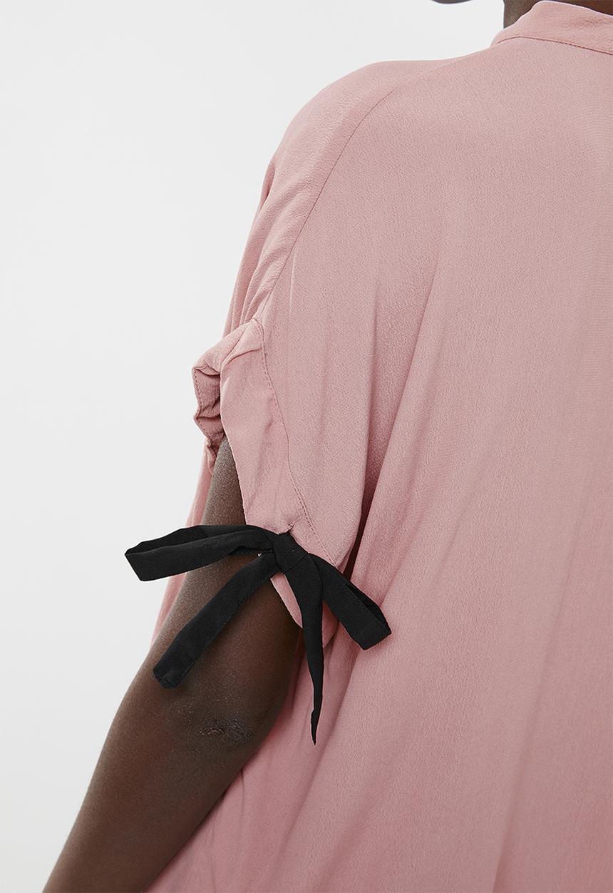 Vero Moda - Daisy tie short sleeve blouse - pink