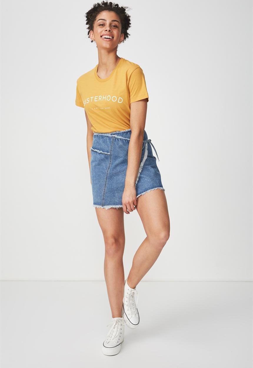 Cotton On - Tbar fox graphic tee - yellow