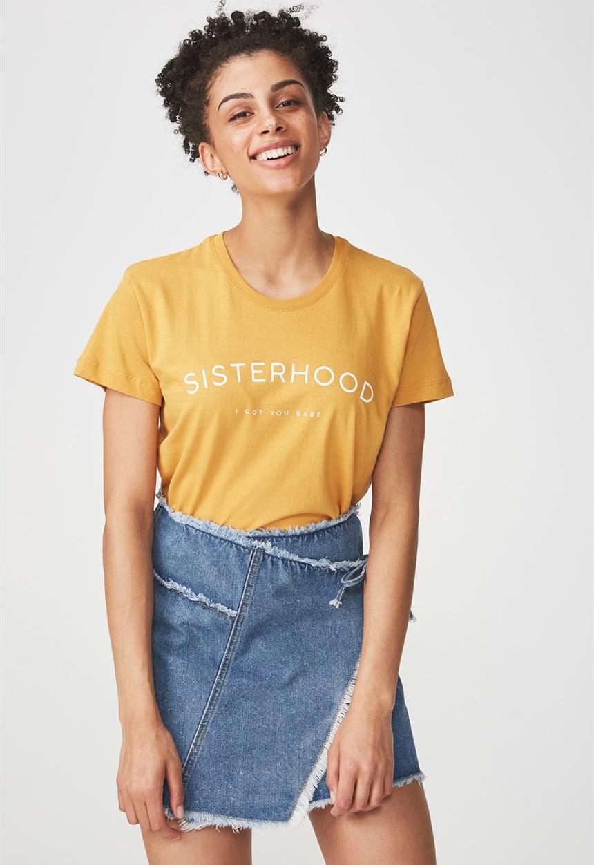 Cotton On - Tbar fox graphic tee - yellow