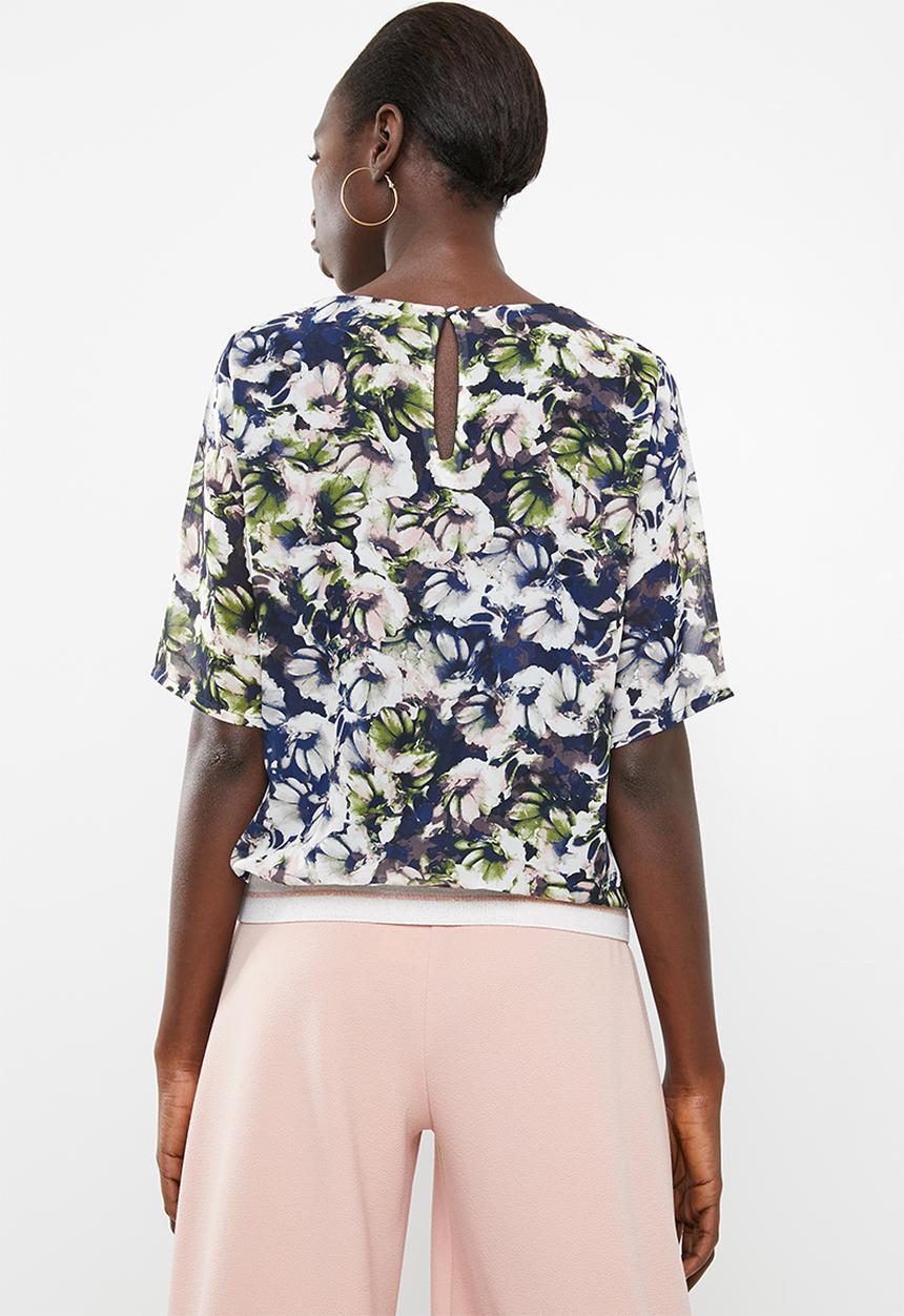 Vero Moda - Ebba short sleeve top - navy