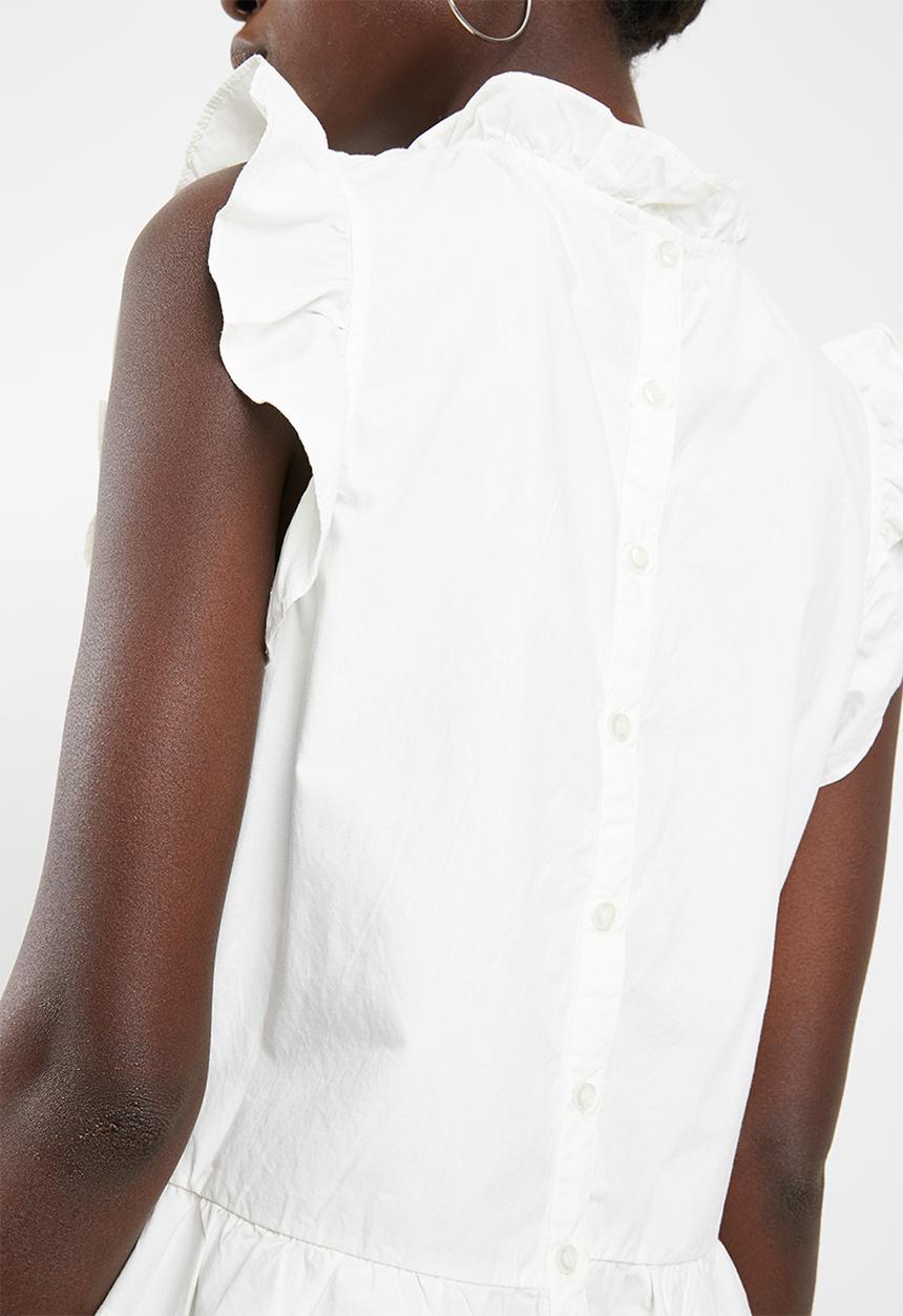 Vero Moda - Crisp frill top - white