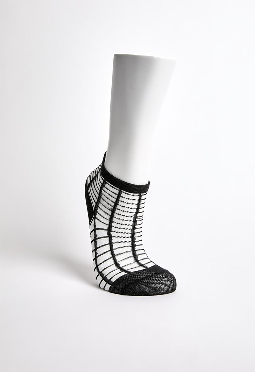 Superbalist - Check sheer socks - black 