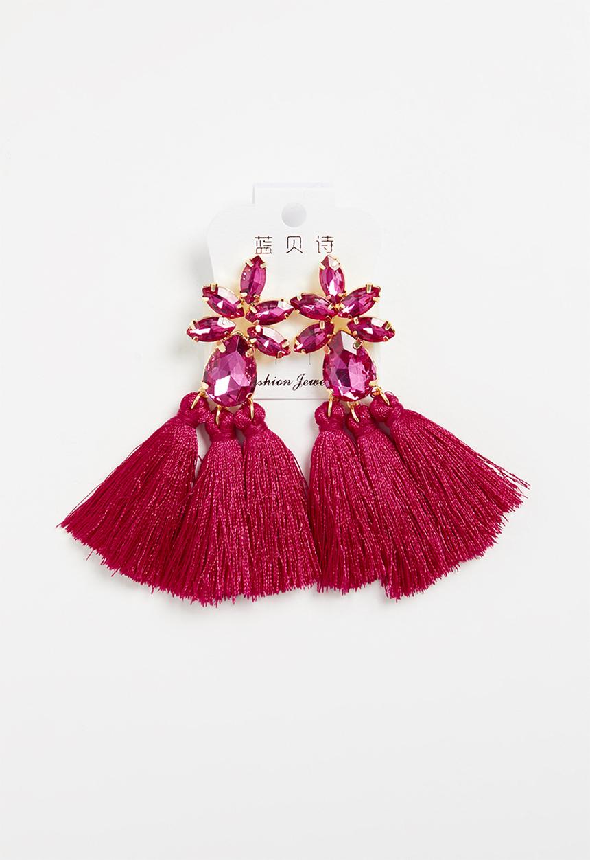 STYLE REPUBLIC - Tassel detail earrings - pink