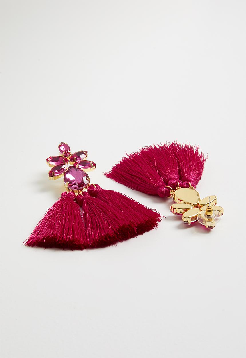 STYLE REPUBLIC - Tassel detail earrings - pink