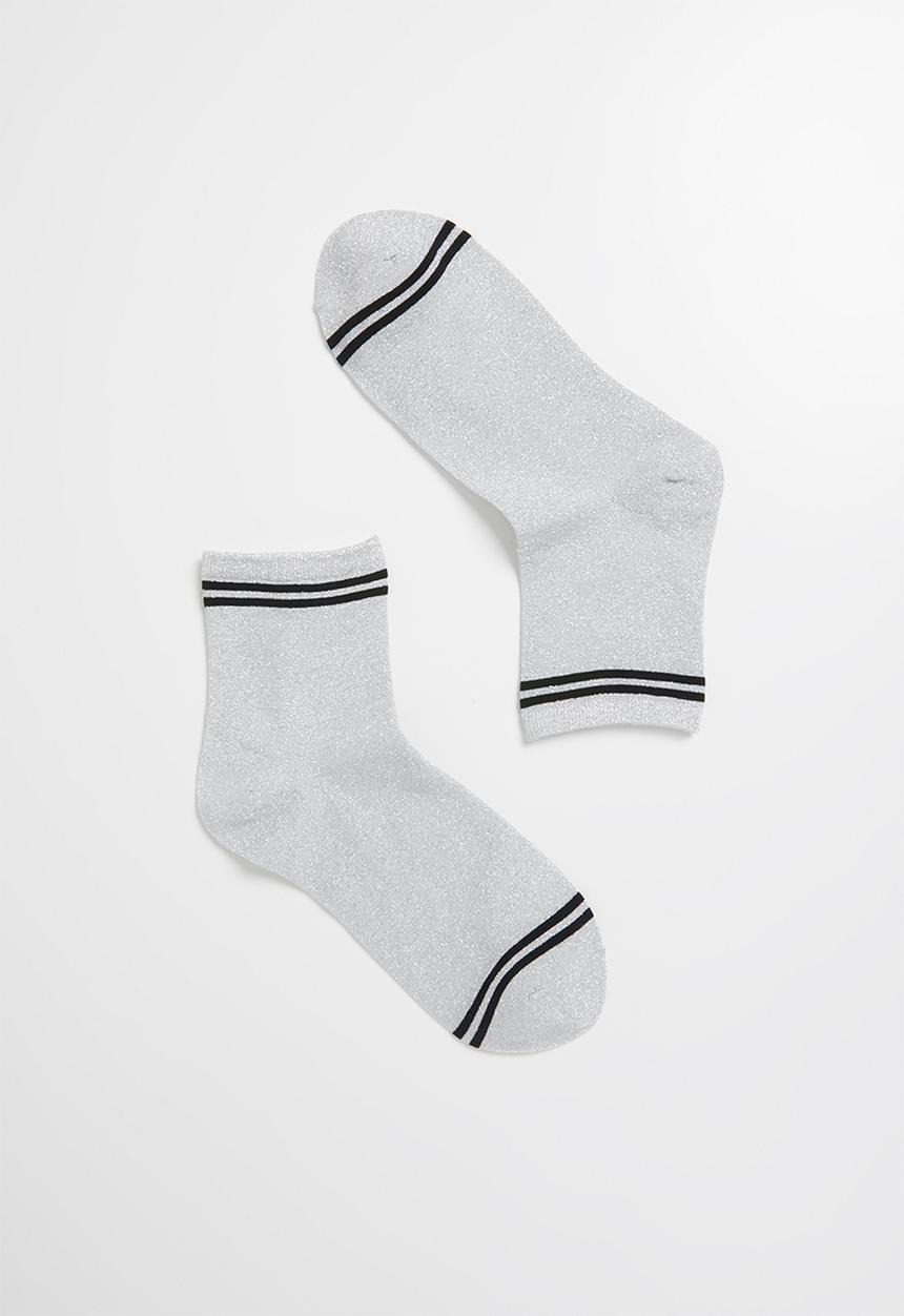 Superbalist - Sparkle ankle socks - white