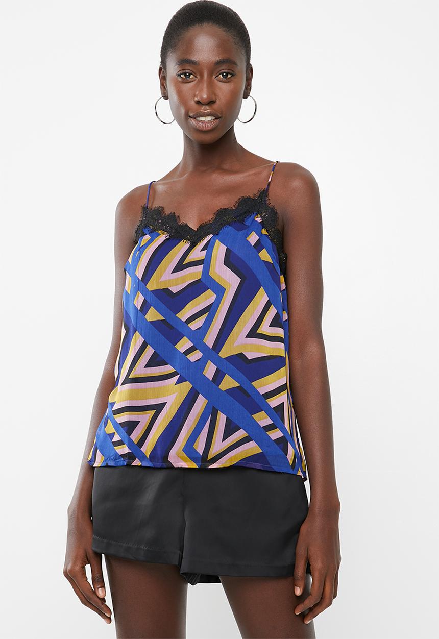 Vero Moda - Rome lace singlet - blue