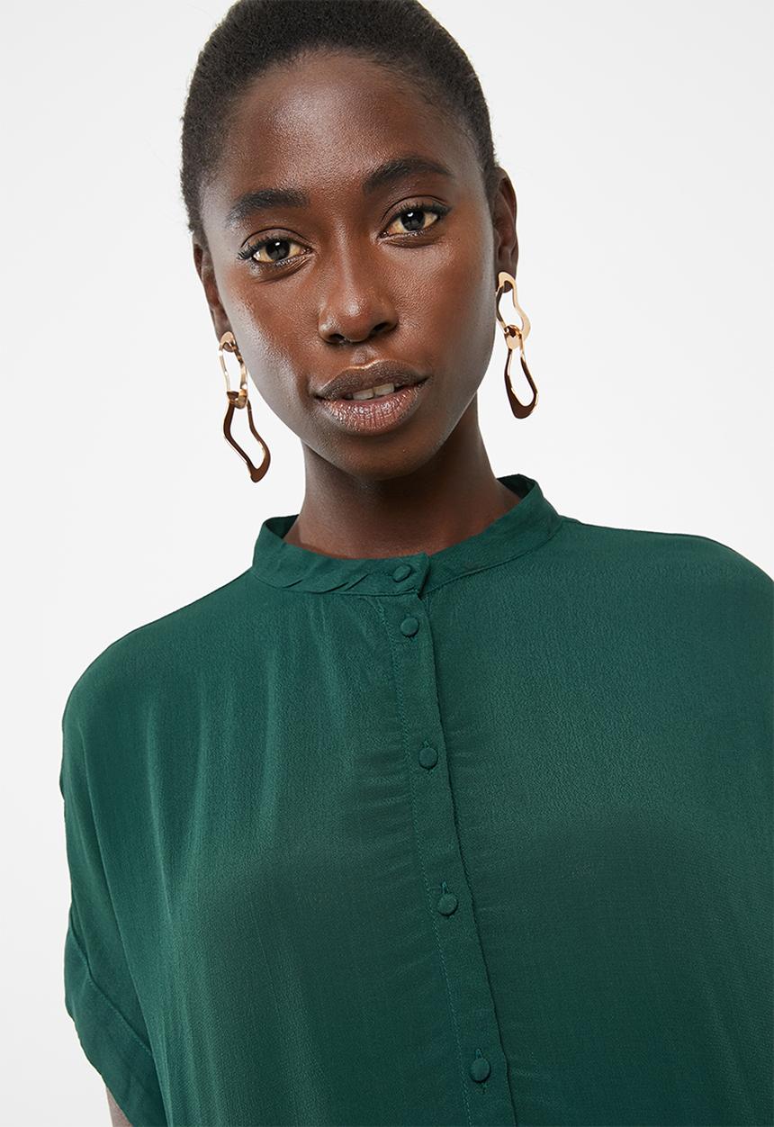 Vero Moda - Daisy tie short sleeve blouse - green