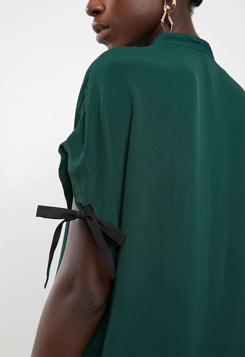 Vero Moda - Daisy tie short sleeve blouse - green