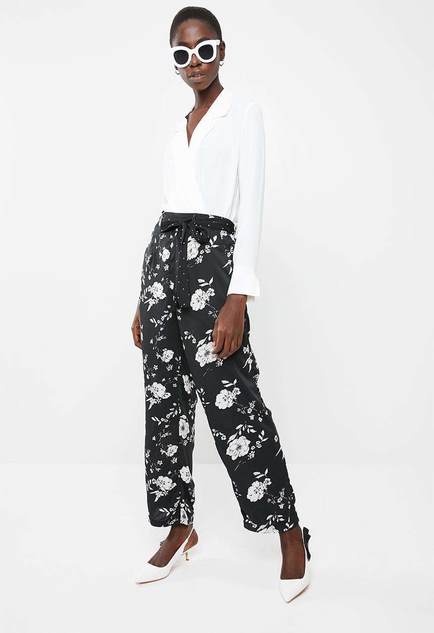 Vero Moda - Freya long sleeve shirt bodysuit - white