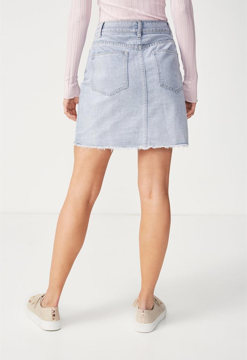 Cotton On - The re-made mini denim skirt - blue