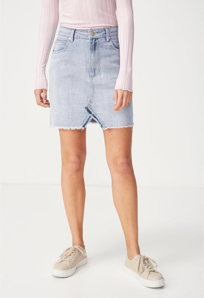 Cotton On - The re-made mini denim skirt - blue