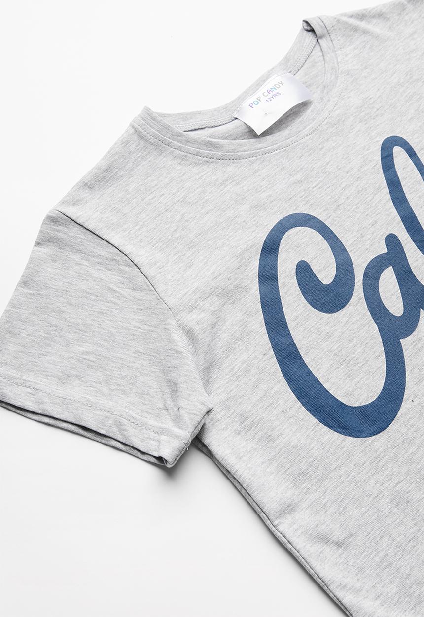 Pop Candy - Short sleeve printed  tee - grey