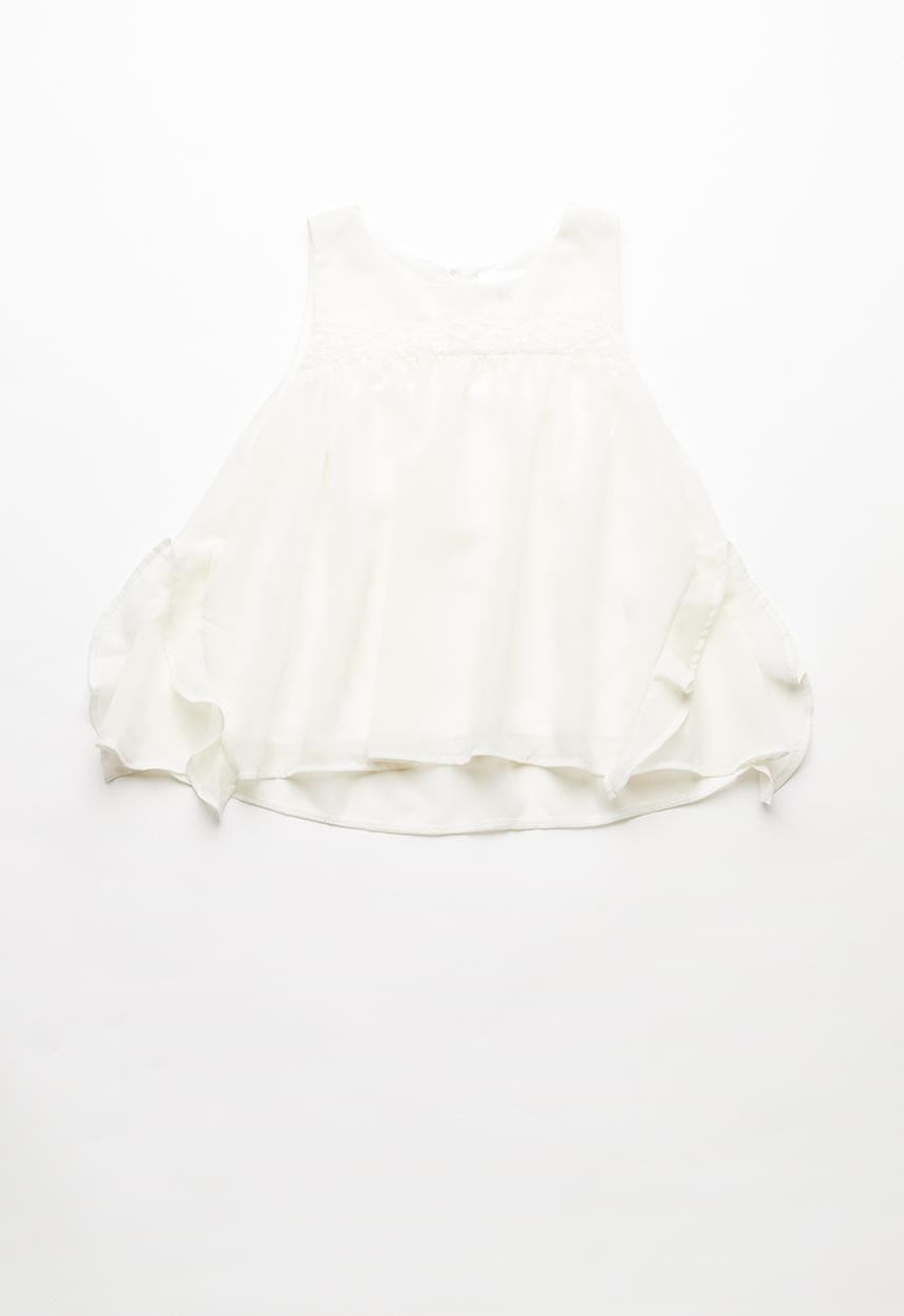 Rebel Republic - Ruffle top - cream