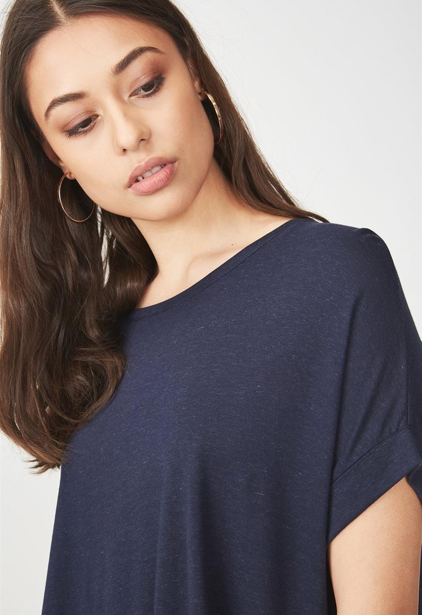Cotton On - The relaxed tee - navy 