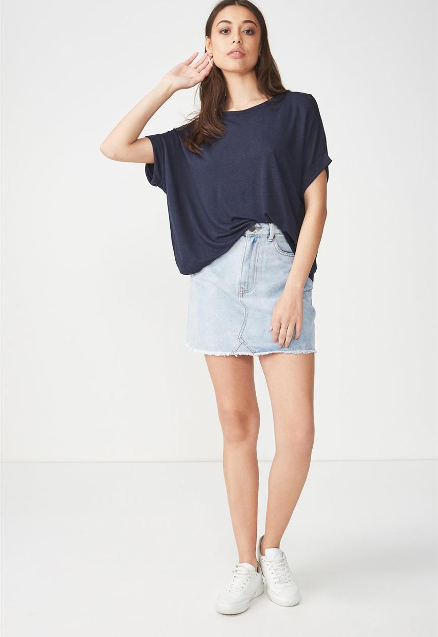 Cotton On - The relaxed tee - navy 