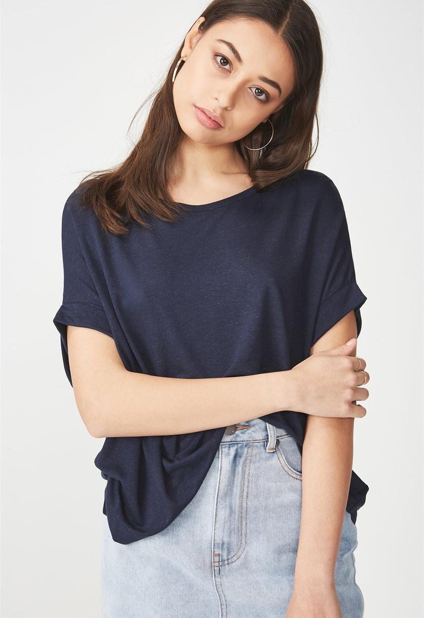 Cotton On - The relaxed tee - navy 