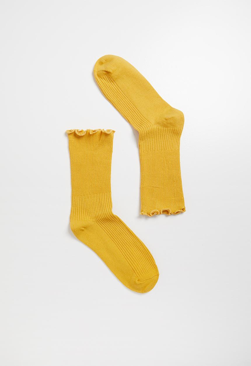 Superbalist - Frill ankle socks - yellow