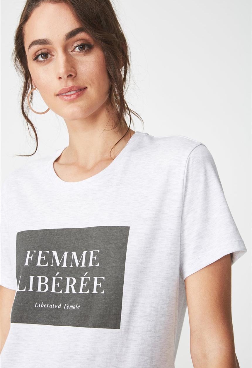 Cotton On - Tbar fox graphic tee - white 