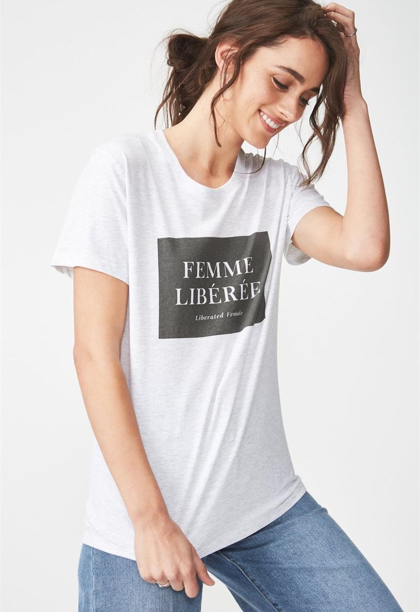 Cotton On - Tbar fox graphic tee - white 
