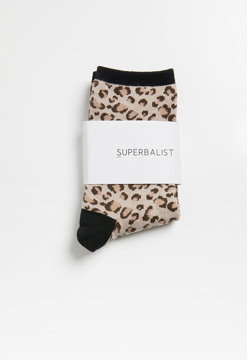 Superbalist - Animal print ankle socks - beige