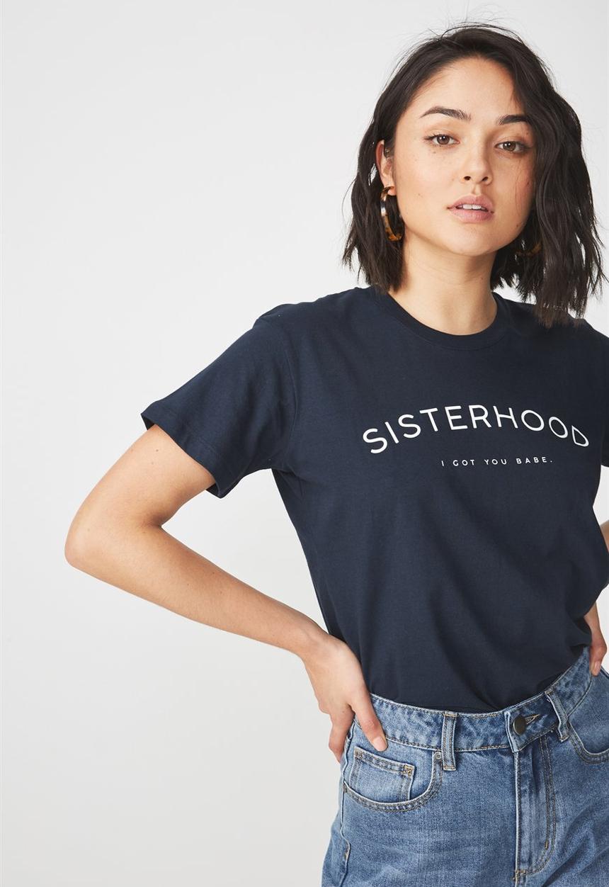 Cotton On - Tbar fox graphic tee - navy 