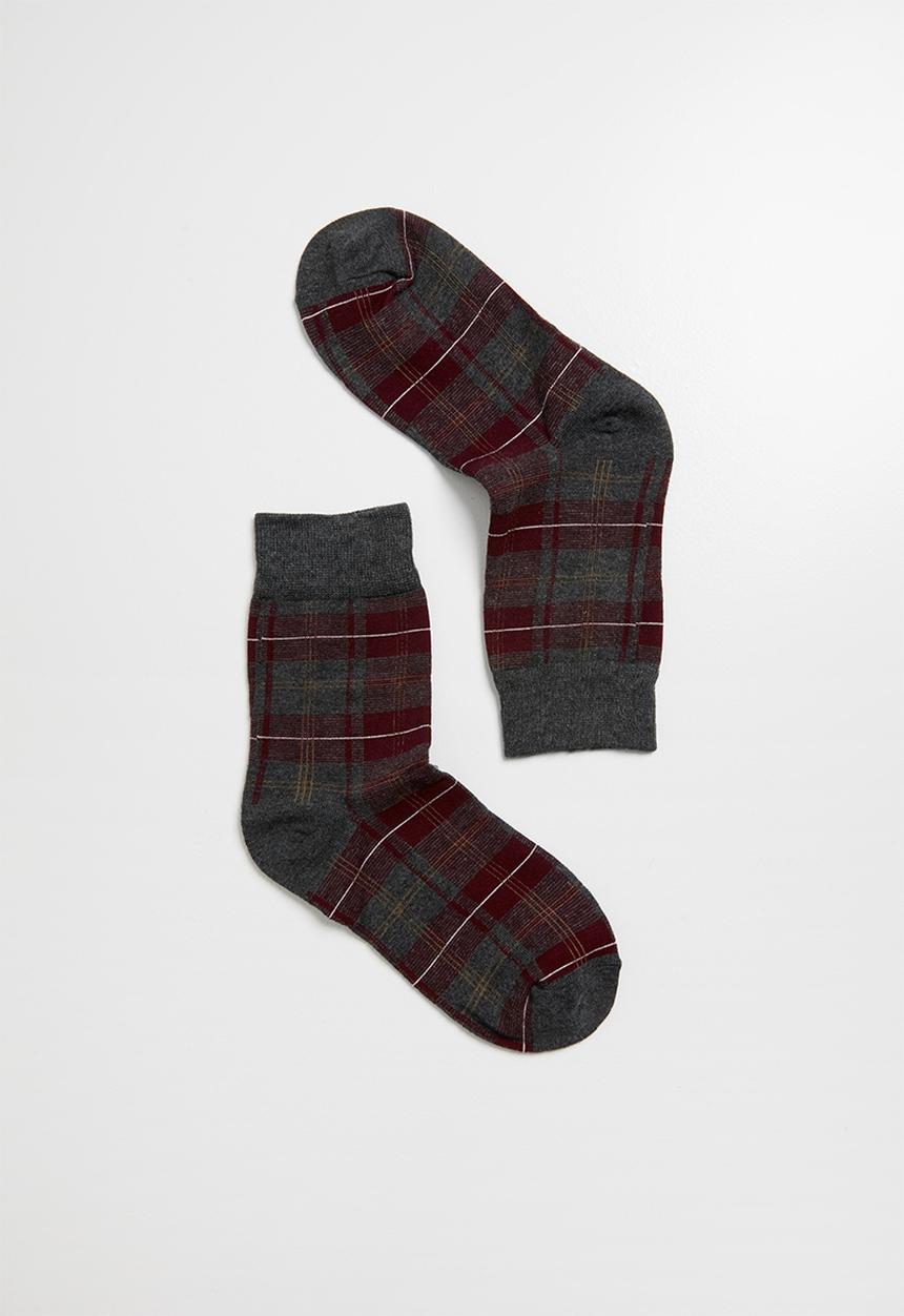 Superbalist - Check ankle socks - grey
